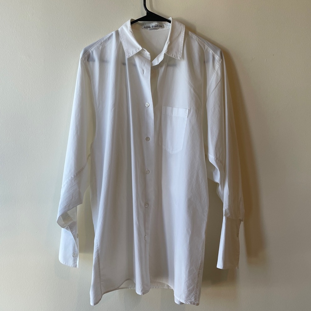 Acne Studios White Button Up Shirt Size 38